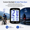 Bikevee 2.4-inch Professional Wireless Bluetooth Bicycle Computer MPH KM/H USB Rechargeable Multifunctional GPS Bike Speedometer Odometer with Auto Start/Stop Backlight Outdoor Riding Accessories Connect BIKEVEE APP