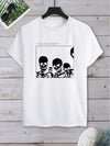HOT SALE All Saints' Day Style Skull Pattern Men's T-shirt Street Rock Hip-hop Streetwear Grenoble Heavy Metal Rock Top Clothing