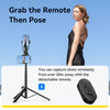 Ulanzi MT-70 Selfie Stick Portable Tripod for Smartphone Camera with Two Phone Clip 1/4'' Screw Remote Control Selfie Tripod