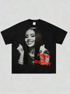 2026 Spring Summer Unisex Hip Hop Graphic Tee, Fashion New Arrival Clothing, Soft Cotton Crewneck Short Sleeve, Mariah Scientist Rapper Free Thugs Letter Print, Retro Rap Aesthetic Daily Casual Loungewear, Novelty Fan Gift To