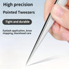 Stainless Steel Precision Pointed Tweezers, Beauty Makeup Eyebrow Pliers, Hair Removal , Accurate Pimple/Blackhead Extraction