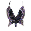 2025 Sparkly Sequin Crop Top Women Clothing Bandage Backless Dance Vest Vintage Party Camisole Tank Tops Clubwear Glitter Outfit