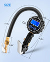 Nilight Digital Tire Inflator Deflator with Pressure Gauge 250 PSI Air Chuck and Compressor Accessories with Rubber Hose and Quick Connect Coupler for 0.1 Display Resolution