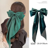 Fashion Summer Oversize Barrette Bow Clip For Woman Girls Chiffon Hairpin Long Satin Ribbon Purple Big Bowknot Hair Accessories
