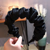 New Fashion Spring Hairband Women Individuality Pleated Headband Fresh Solid Hair Band Adult Hundred Matching Hair Accessories